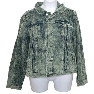 Unicorn Tribe Studded Corduroy Button Down Jacket Size 3XL NWOT